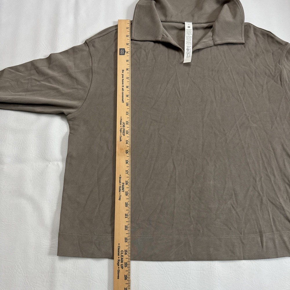 Lululemon Softstreme Pique Oversized Long Sleeve Polo Size Medium New With Tags - Picture 7 of 7